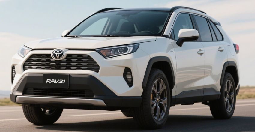 2021 Toyota RAV4 parked on a scenic open road