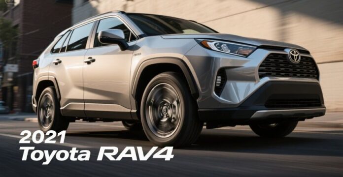 2021 Toyota RAV4 crossover SUV on a paved road